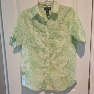 Green Hawaiian Style Shirt